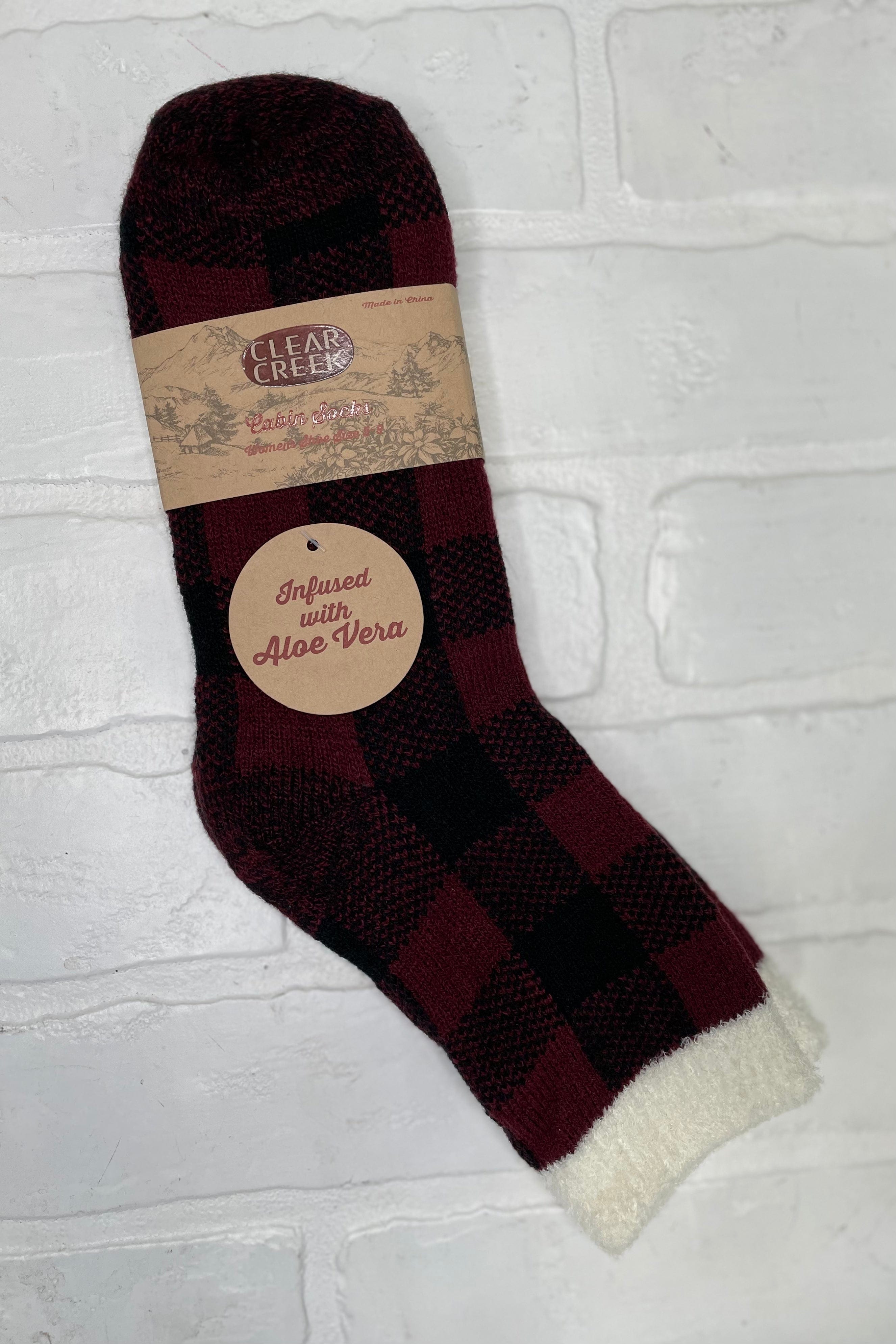 Buffalo Check Socks W/ Aloe