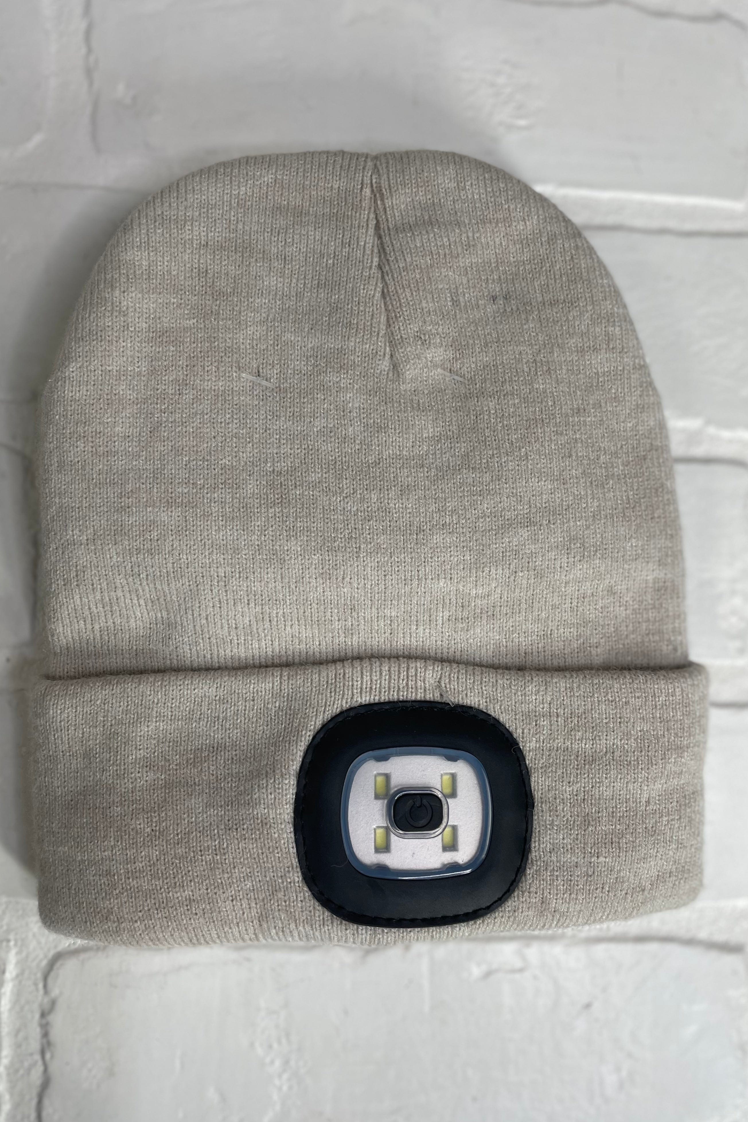 Oatmeal LED Light Up Beanie Hat