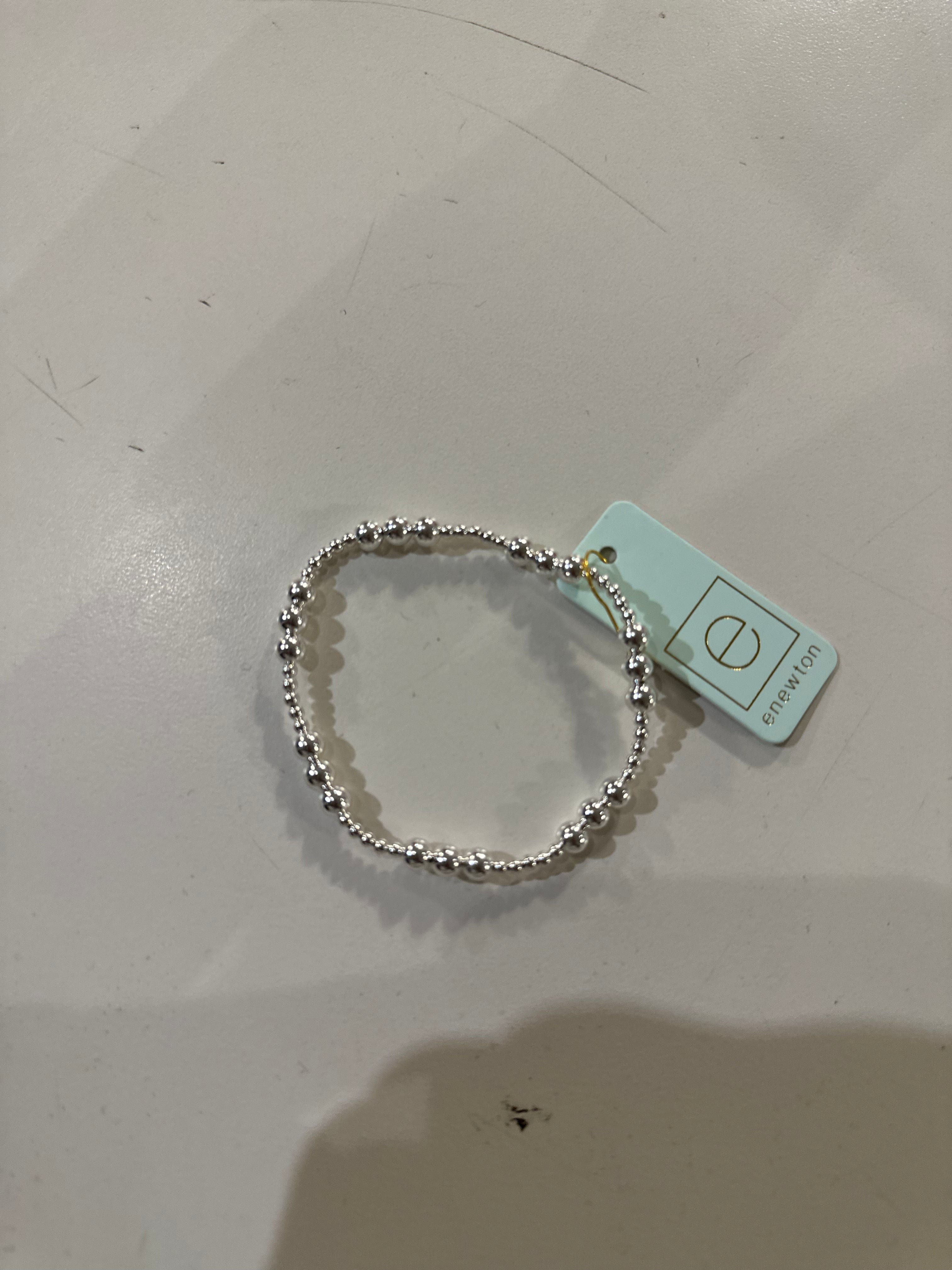 Classic Joy Pattern 5mm Bead Bracelet - Sterling