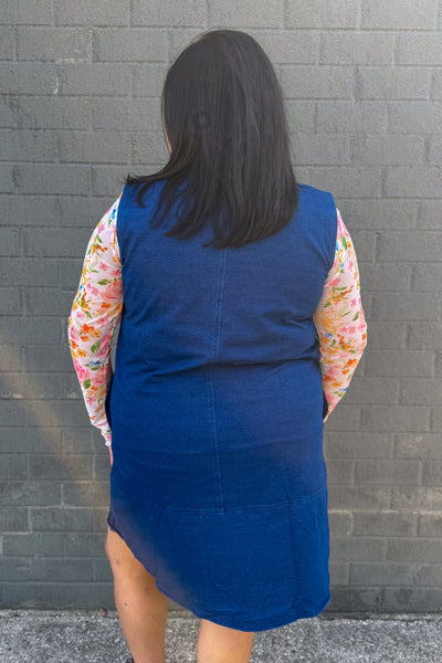 Favorite Stretch Sleeveless Denim Dress Back