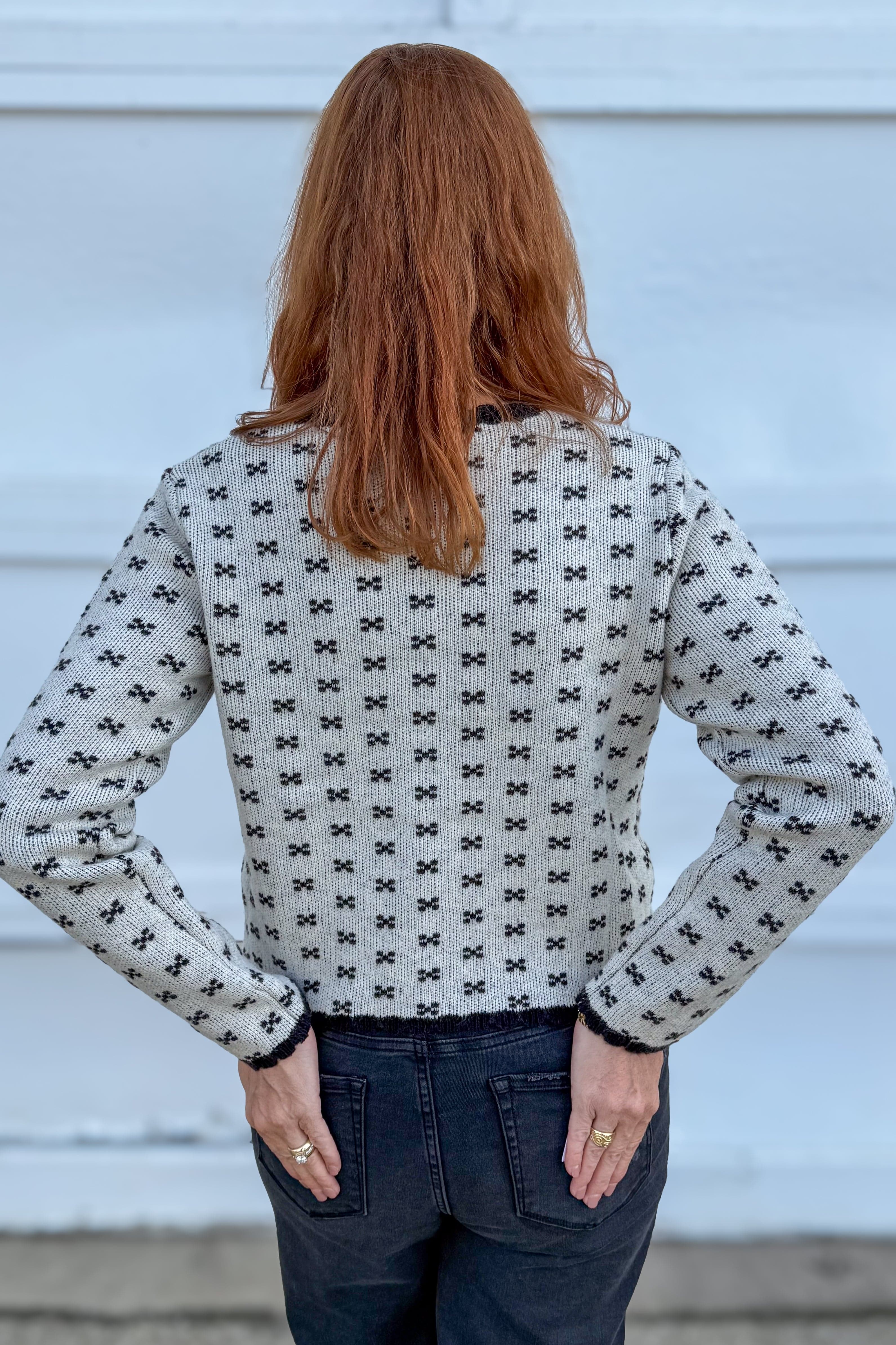 Parisian Charm Cardigan Sweater Back