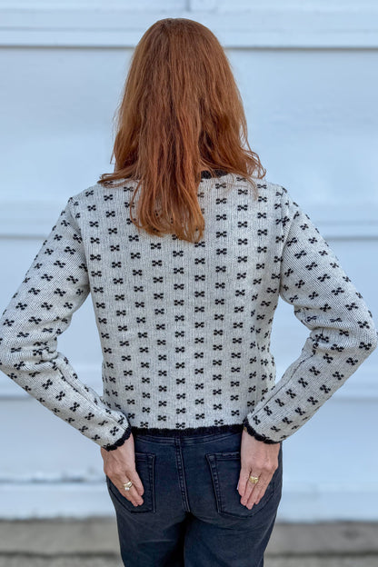 Parisian Charm Cardigan Sweater Back