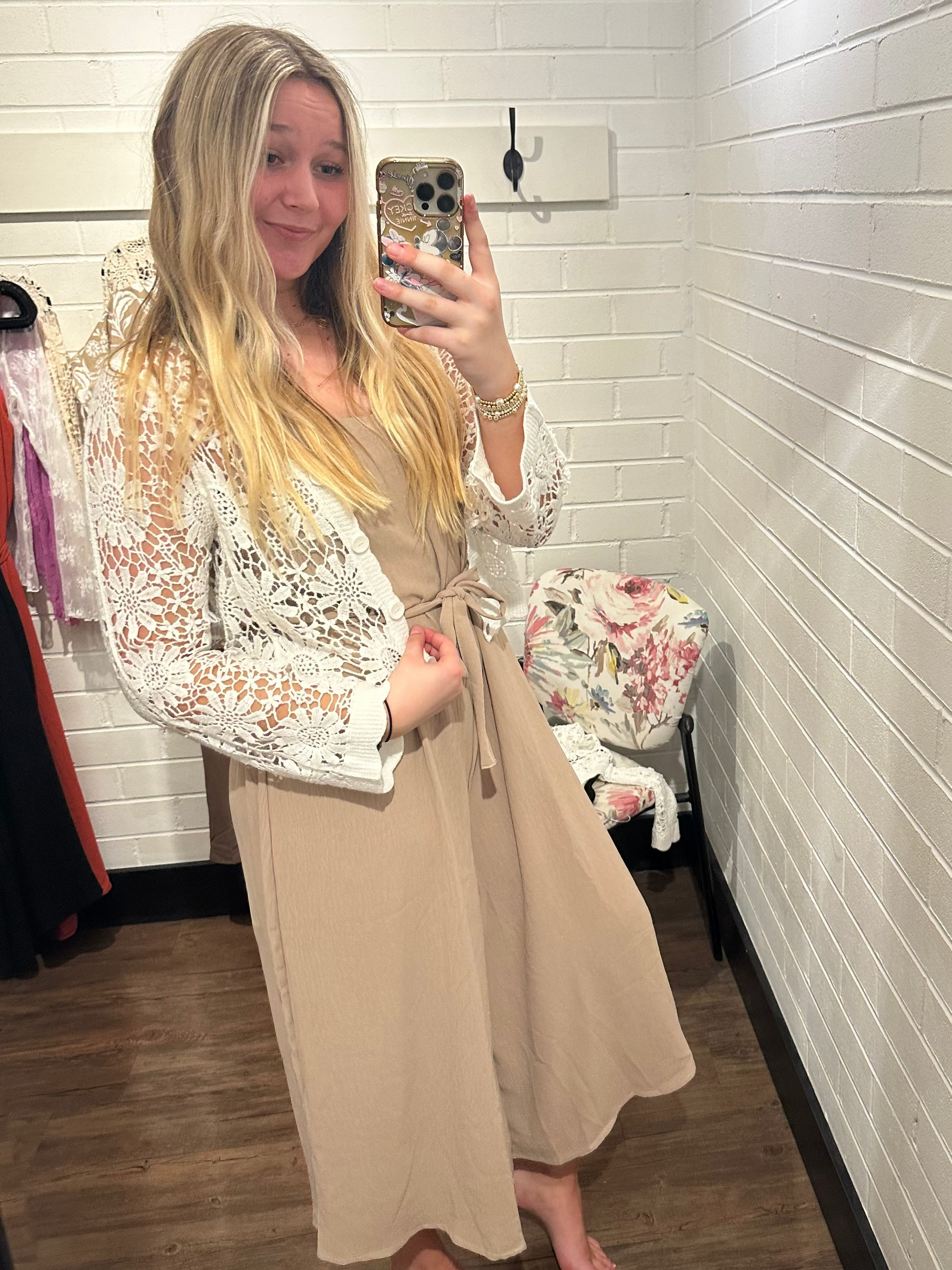 Khaki Wide Strap Jumpsuit