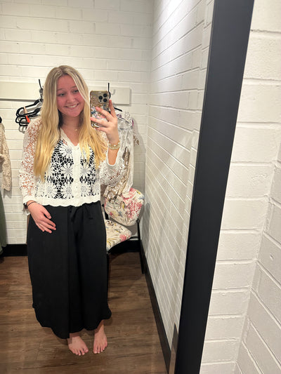 Black Wide Strap Jumpsuit