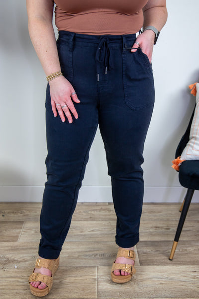 Navy Cuffed Jogger