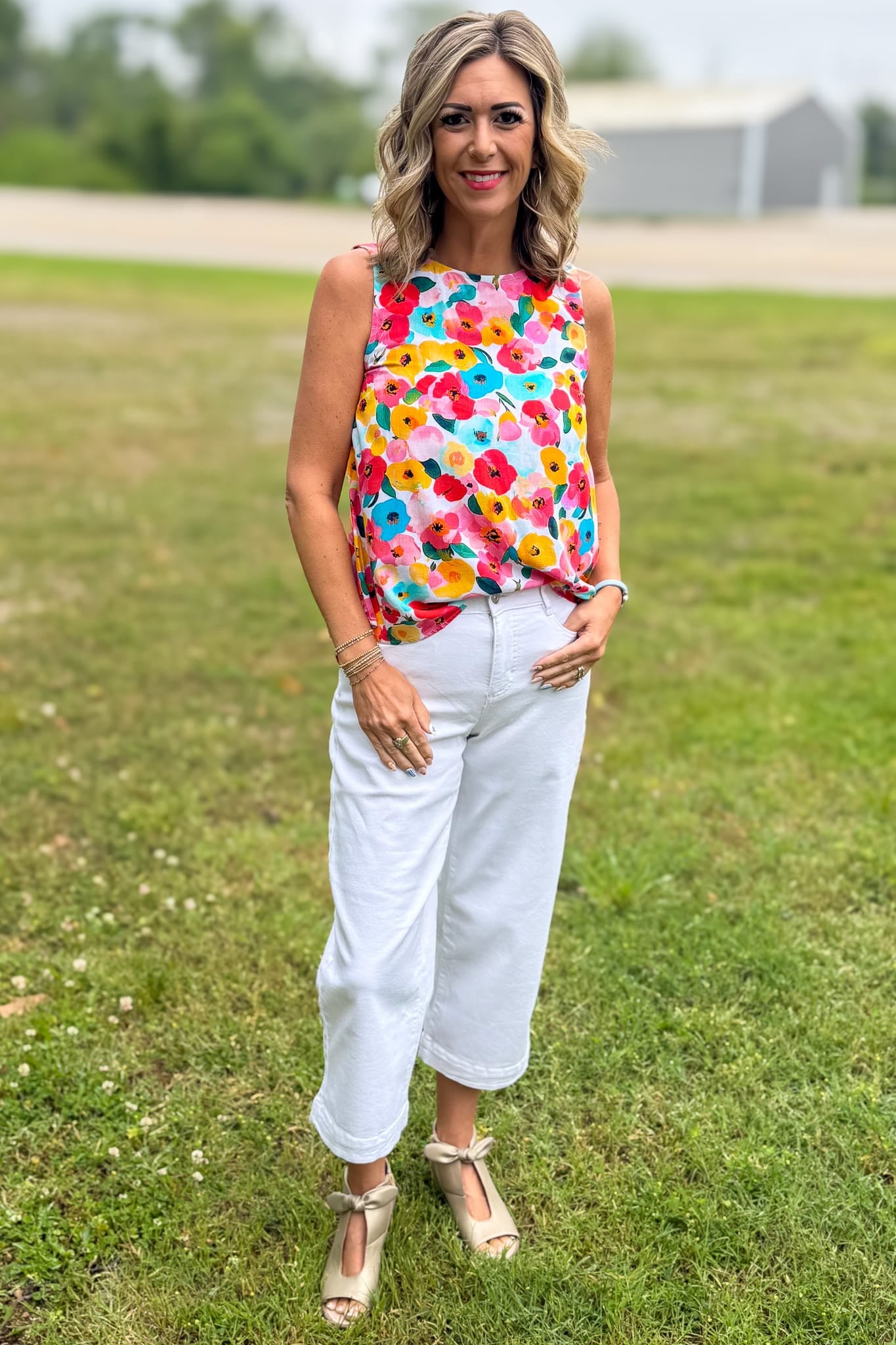 Coral Floral Tank