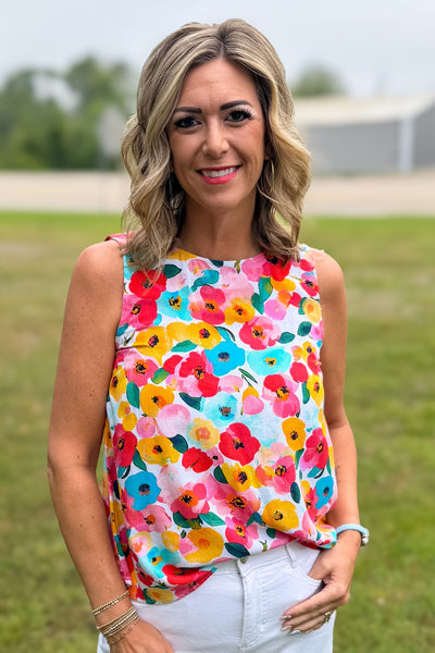 Coral Floral Tank