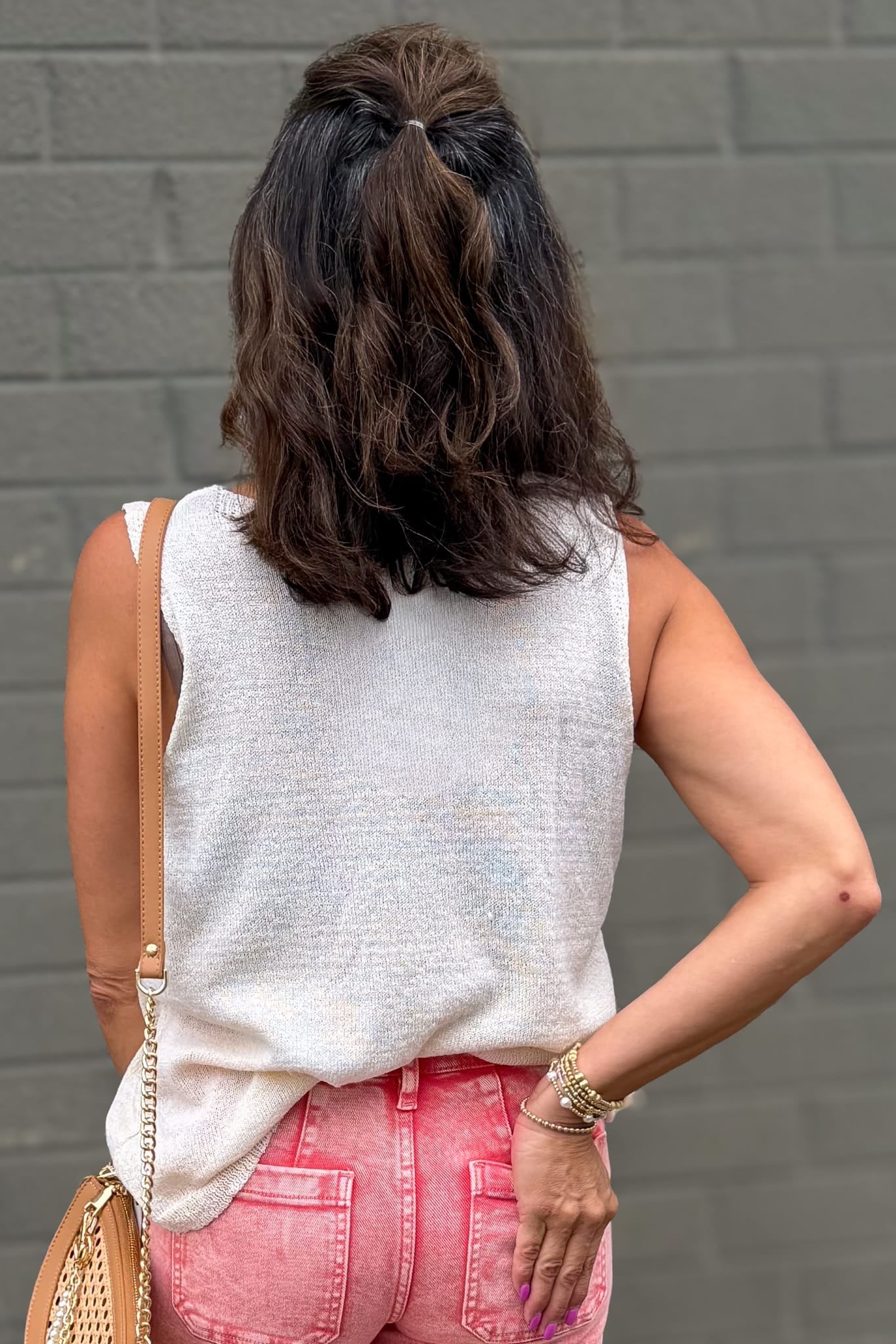 Strawberry Sweater Tank Back