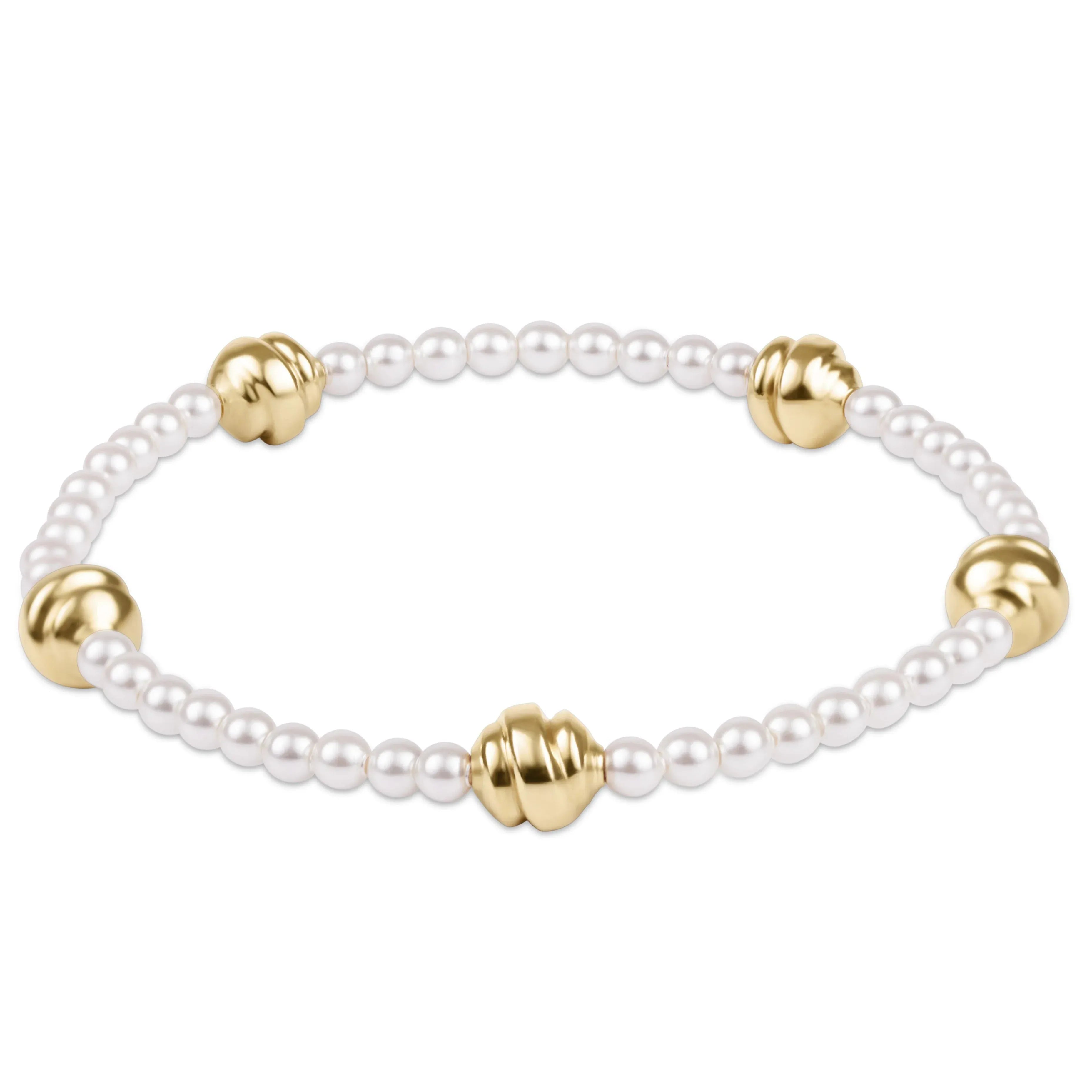 Admire Small Gold 3mm Pearl  Bracelet
