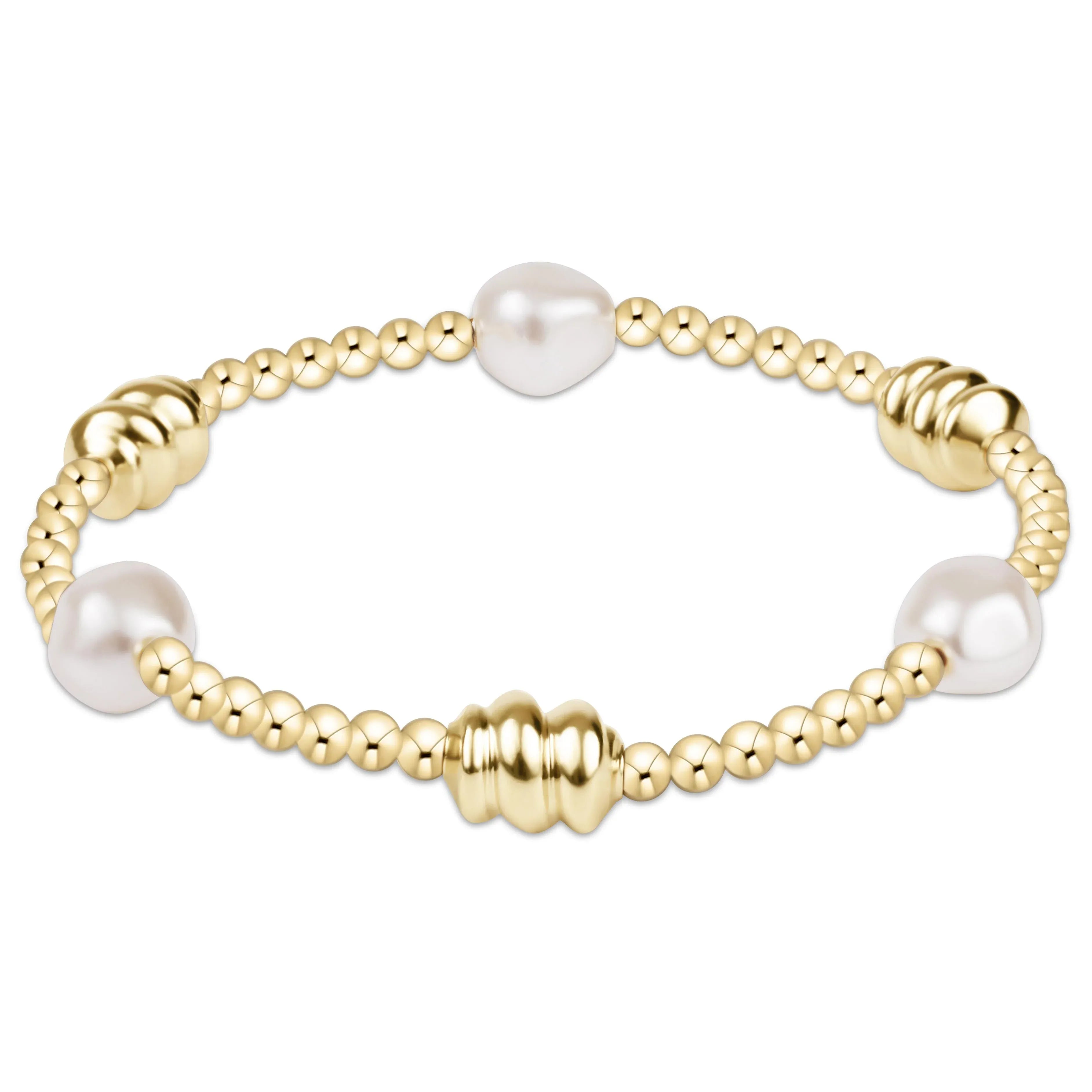 Admire Gold & Admire Pearl 3mm  Gold Bracelet