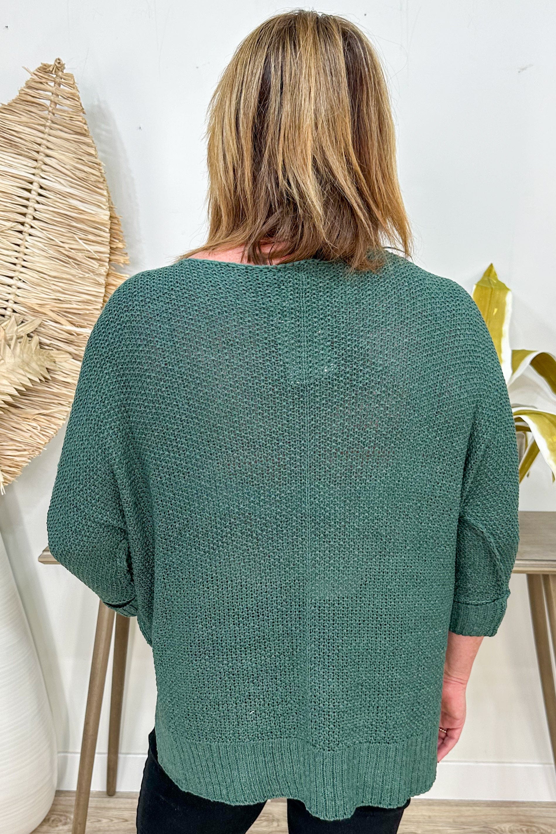 Seagreen Crew Neck Knit Sweater back