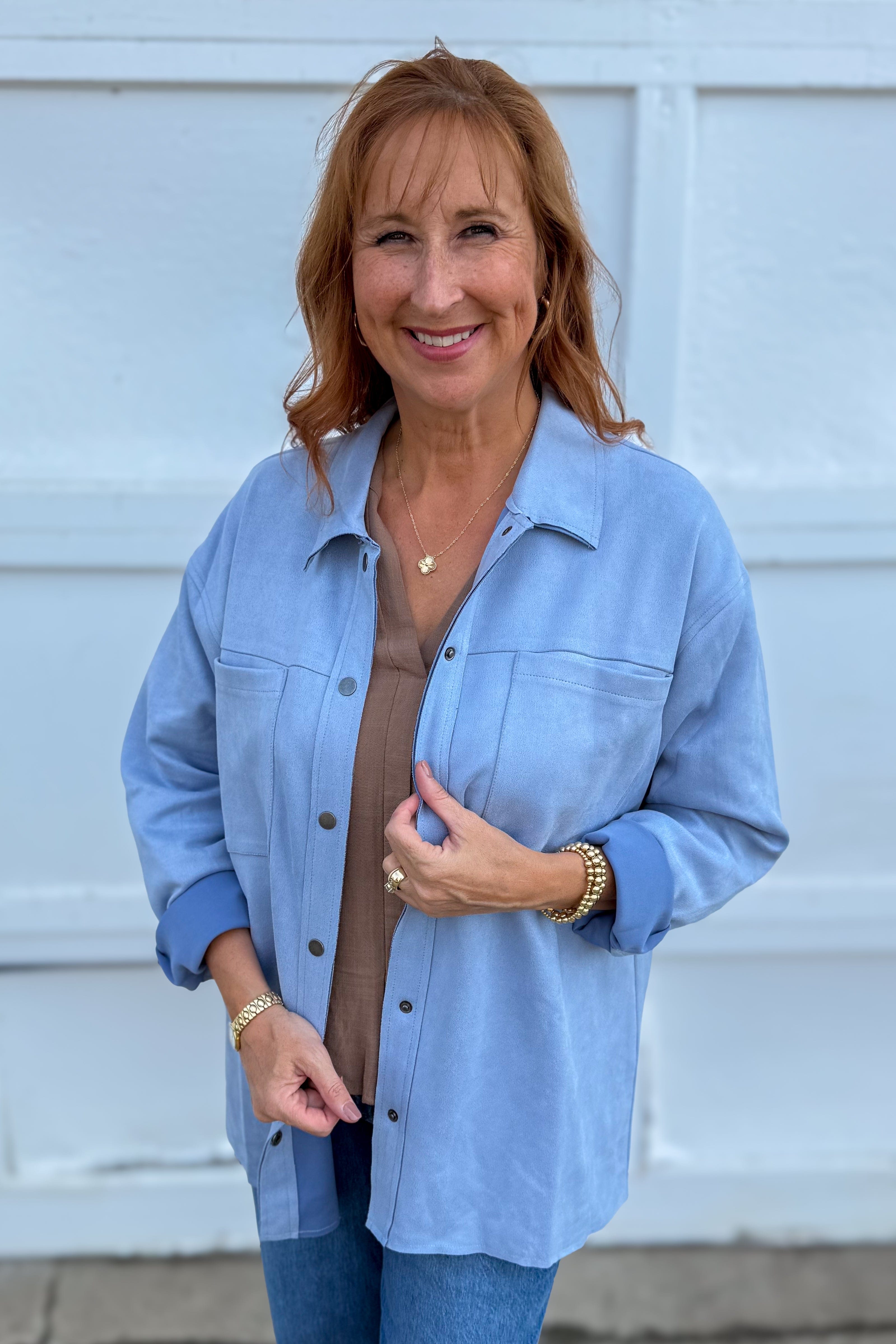 Blue Suede Shacket