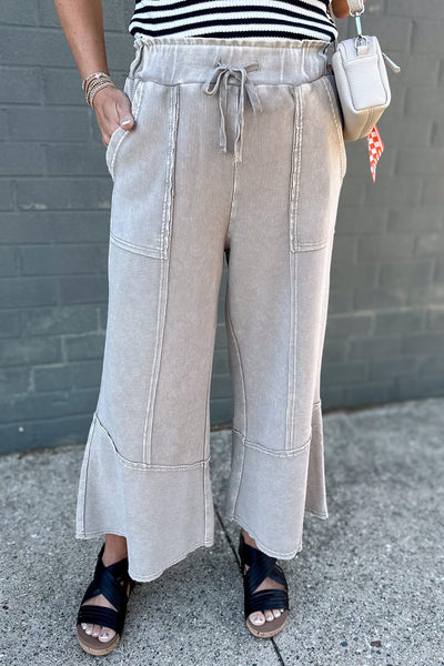 Light Mocha Textured Thermal Pant