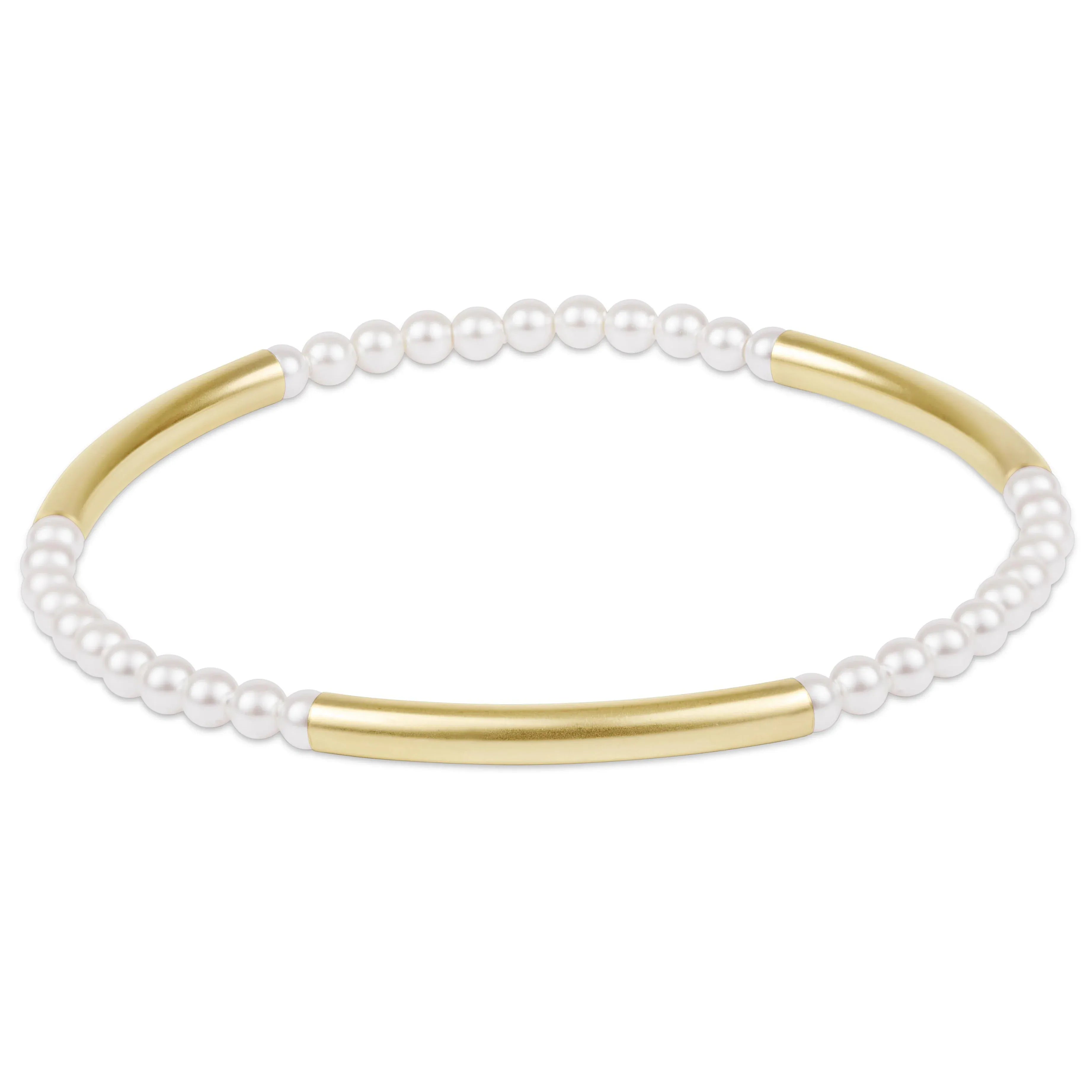 Bliss Bar Pattern Pearl 3mm  Bracelet