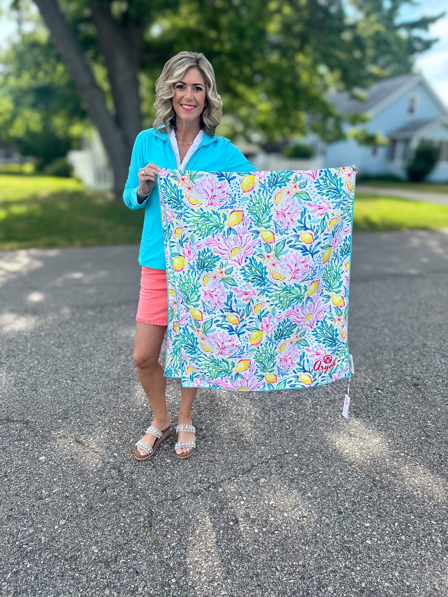 Lemon Microfiber Beach Towel
