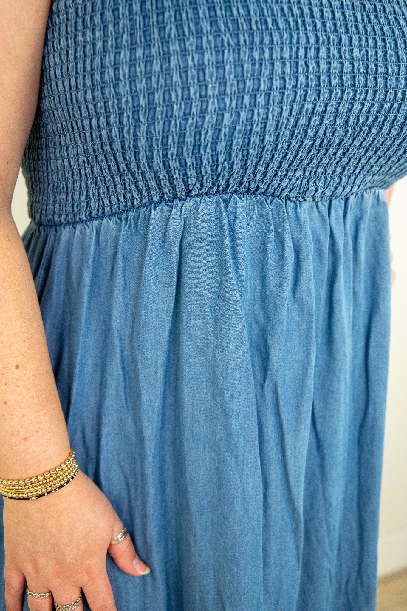 Chambray Smocked Dress Fabric