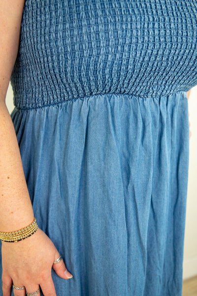 Chambray Smocked Dress Fabric