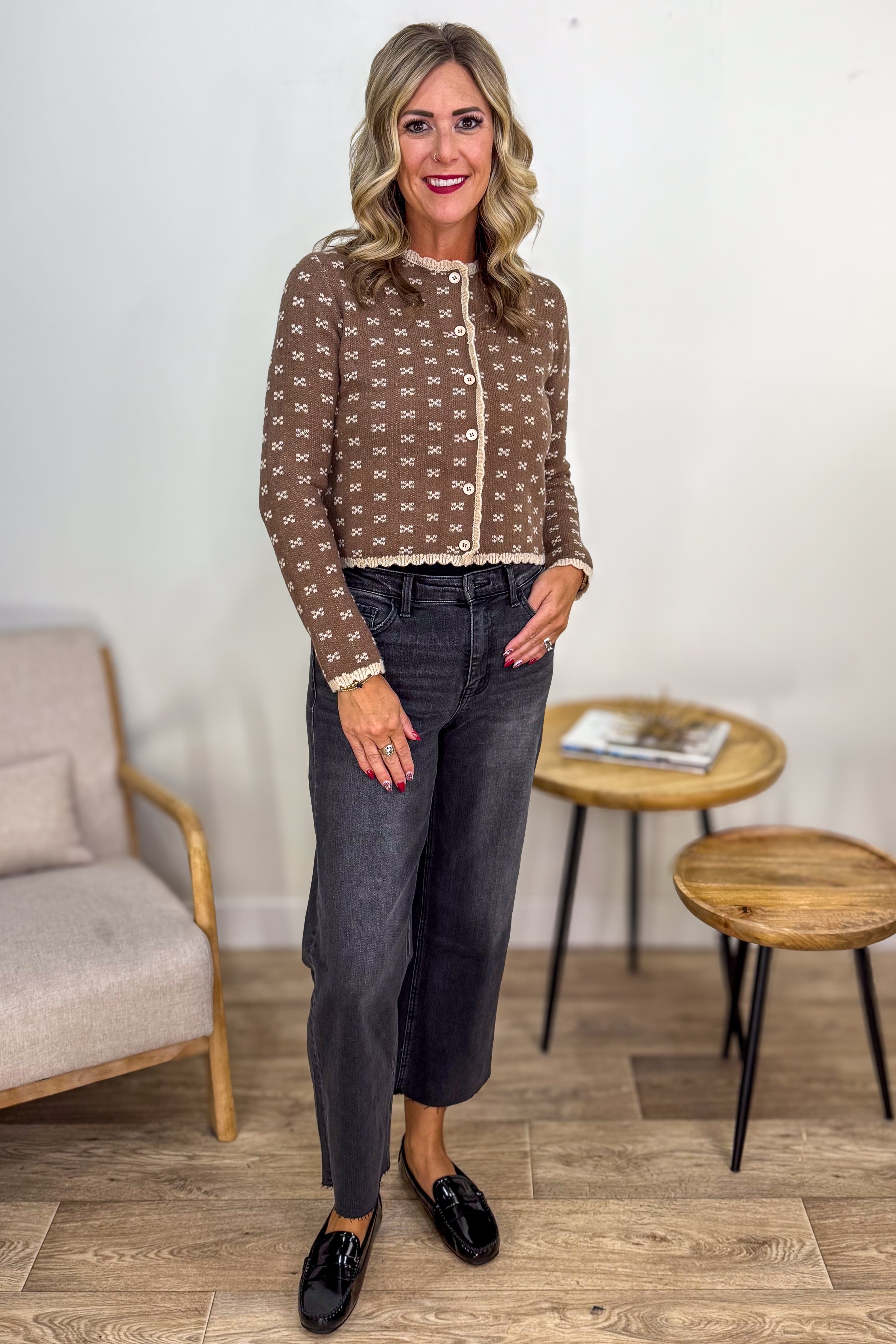 Cocoa Charm Cardigan Sweater