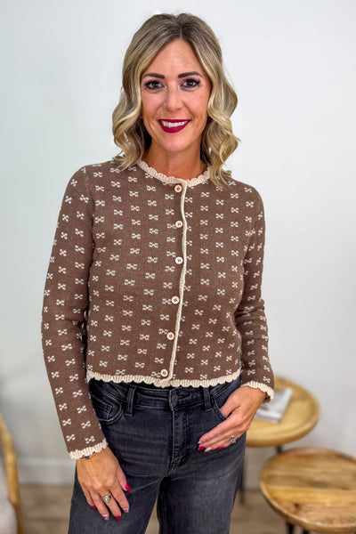 Cocoa Charm Cardigan Sweater