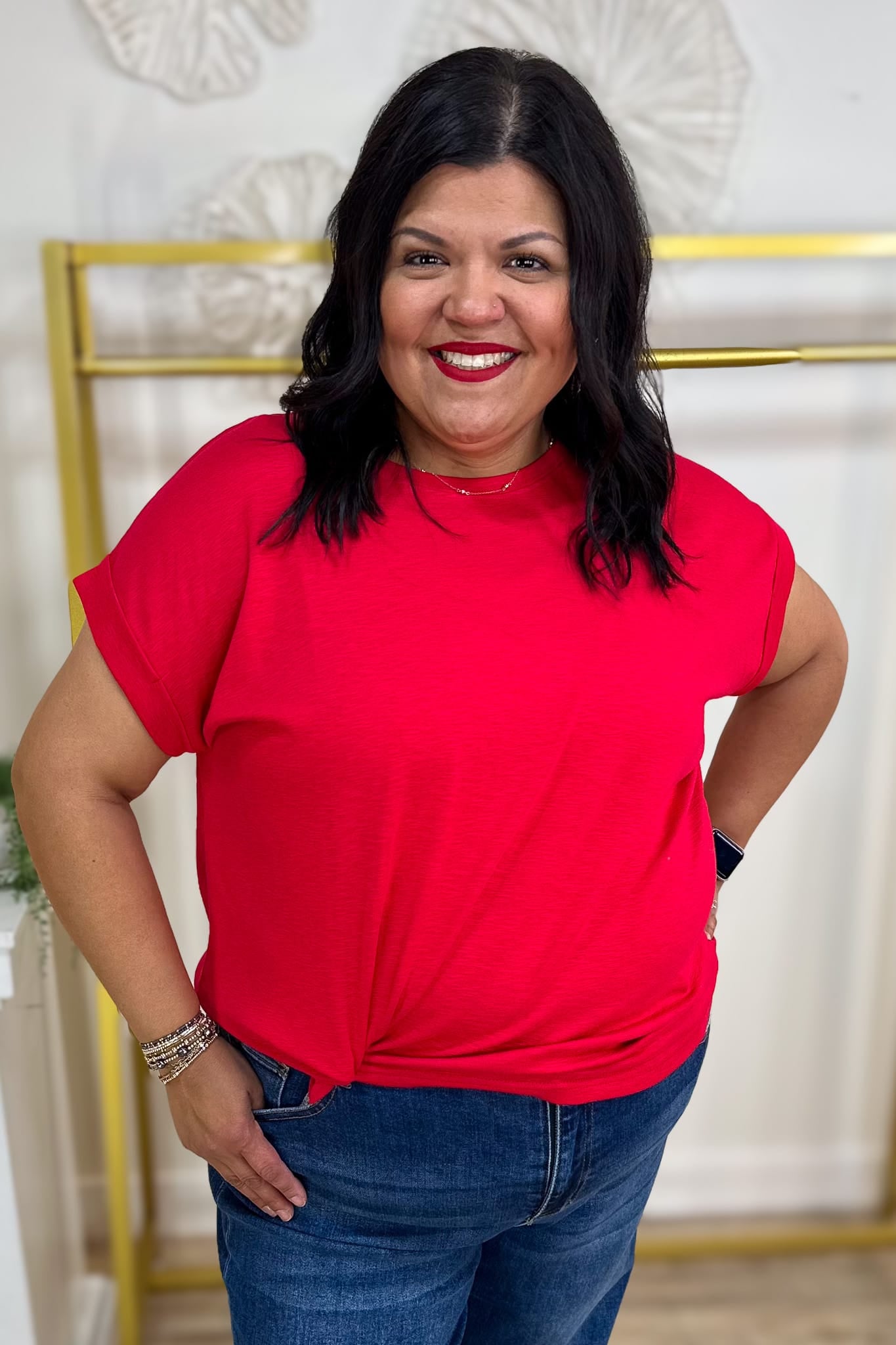Ruby Modal Rolled Sleeve Tee