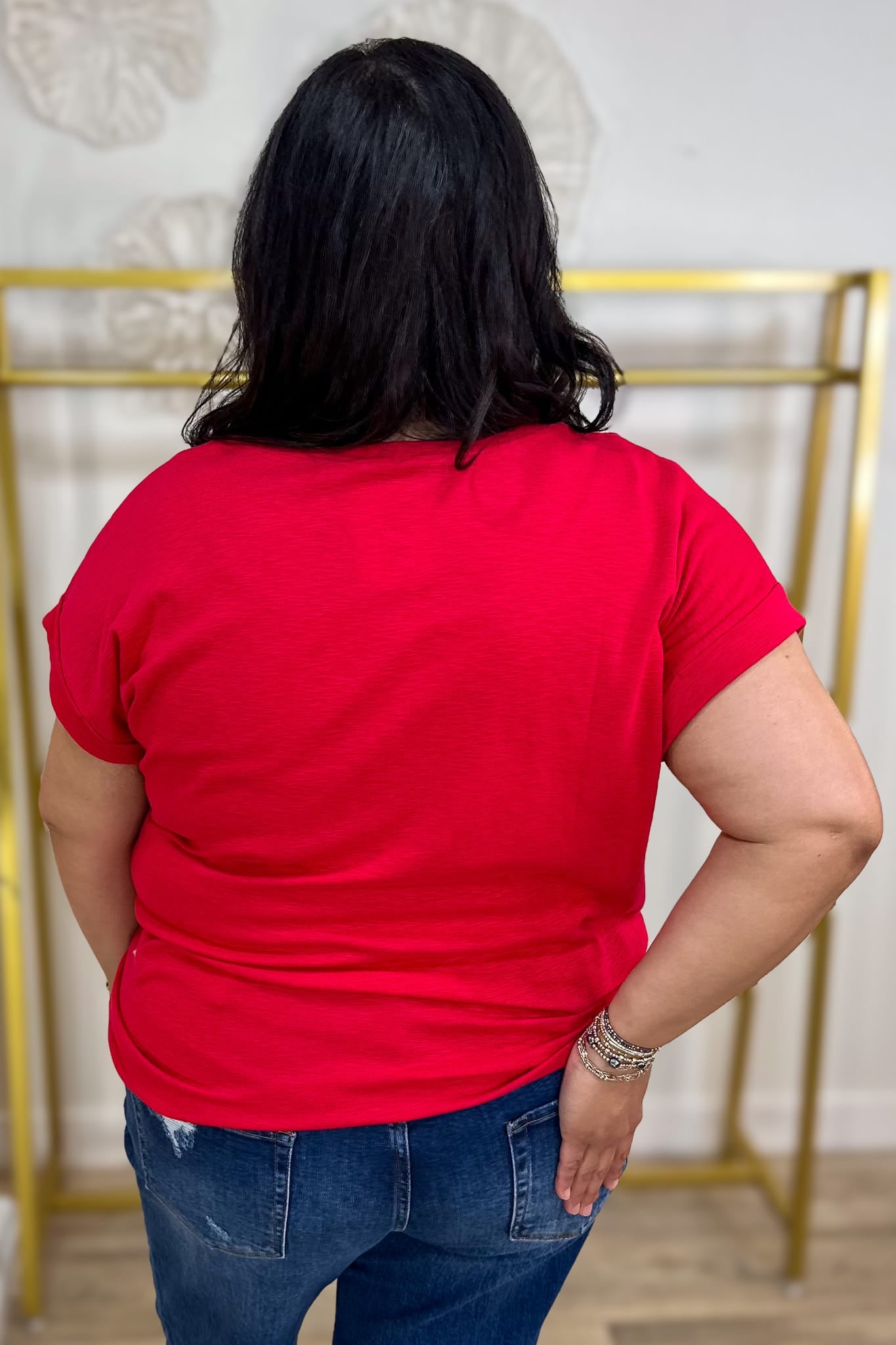 Ruby Modal Rolled Sleeve Tee back