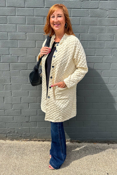 Cream Quilted Jacket