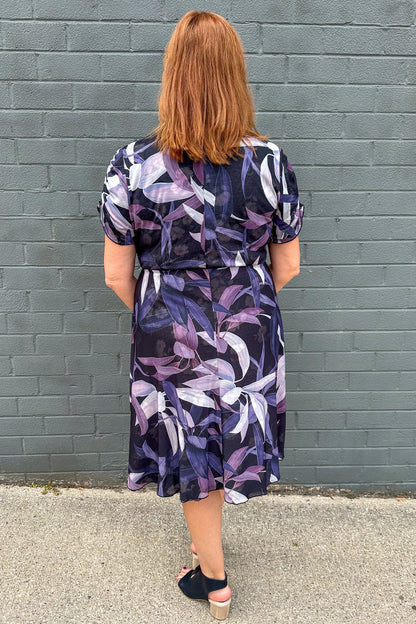 Black Floral Reversible Dress back