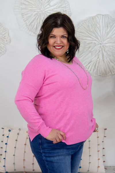 Dark Pink Spring Super Soft Sweater