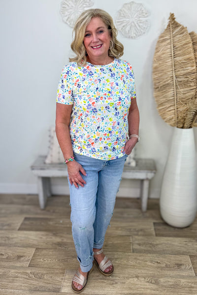 Light High Rise-Crop Barrel Ribbon Jeans