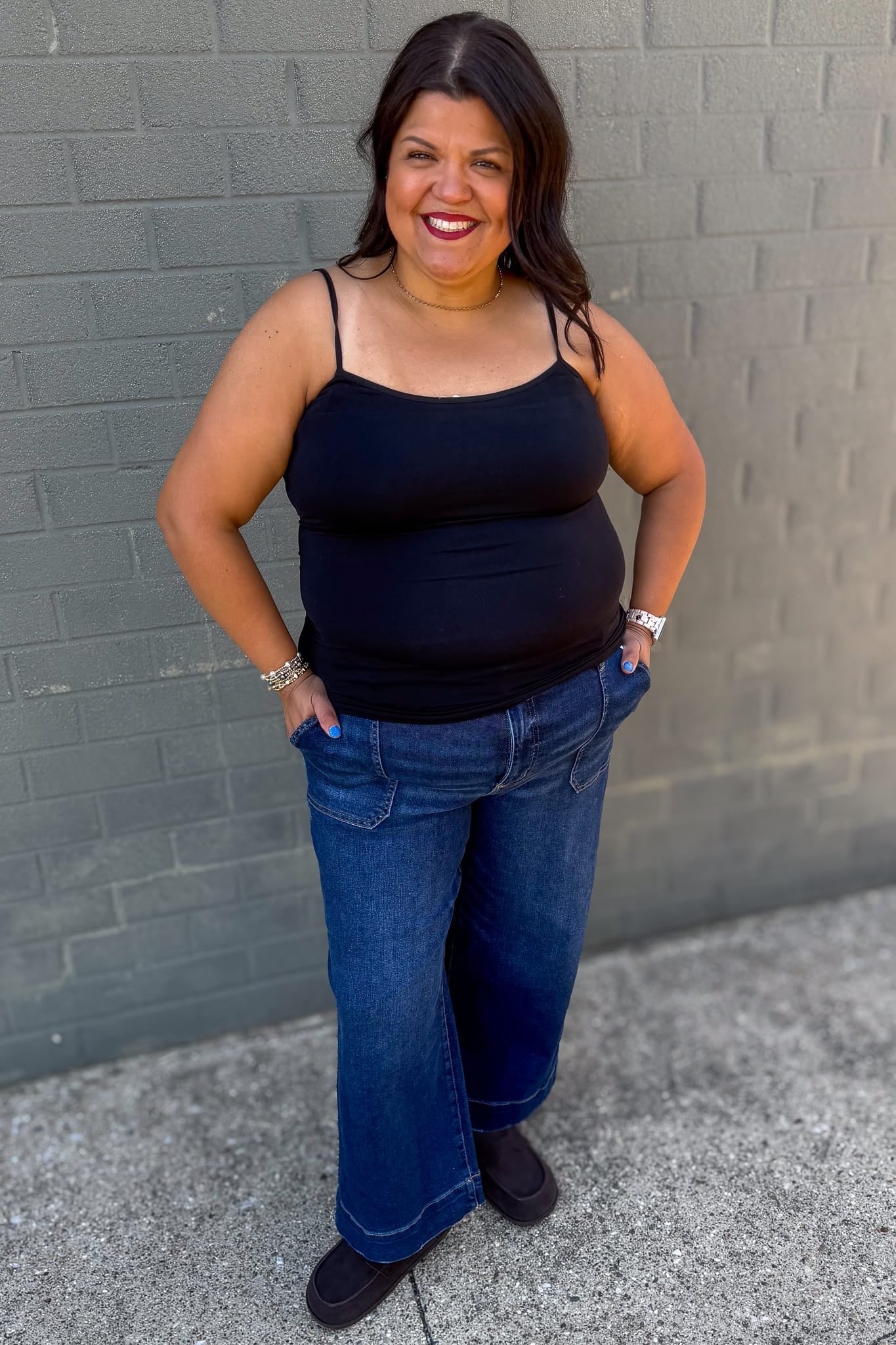 Black Regular Cami Tank - Extended Size