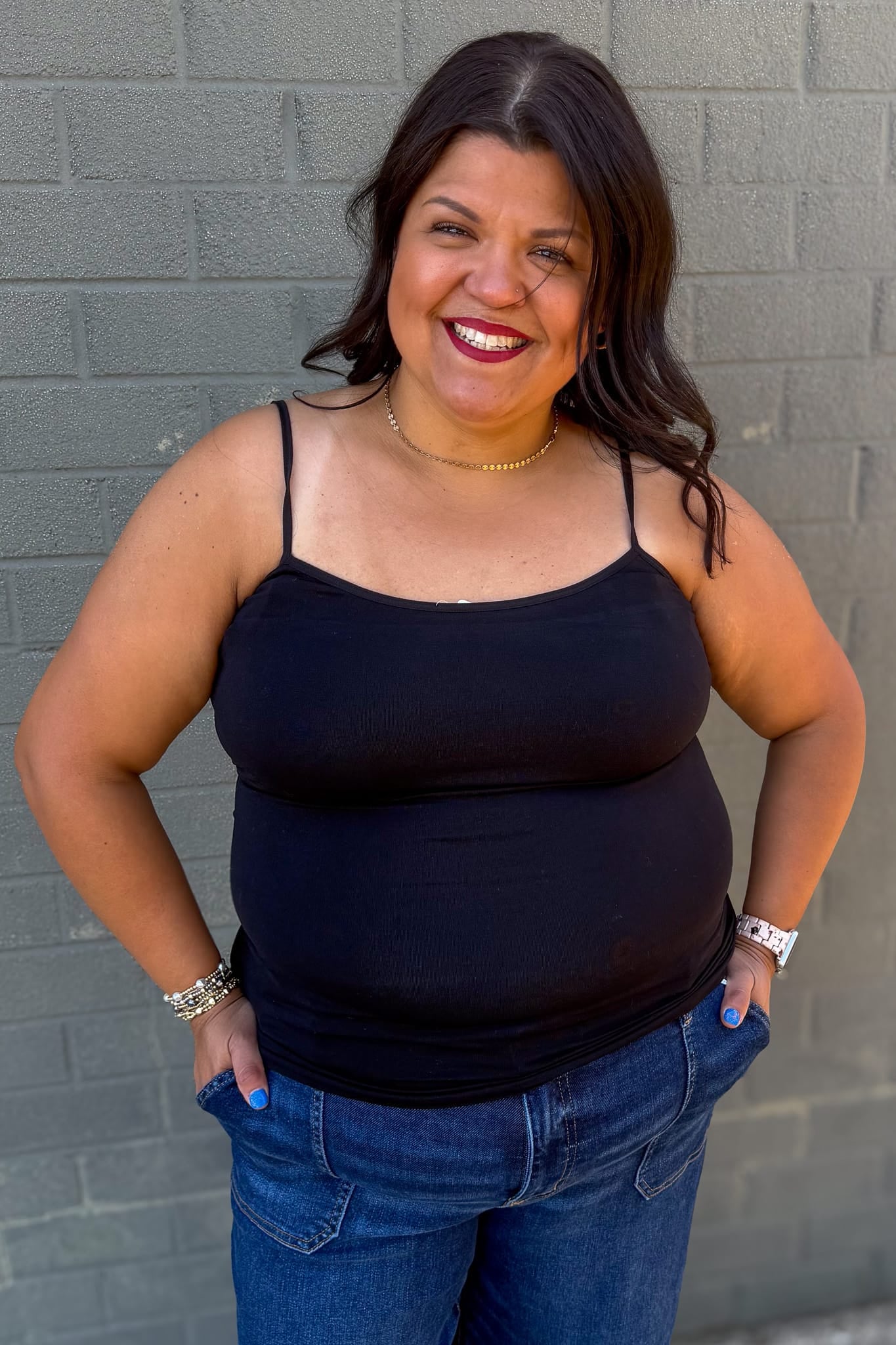 Black Regular Cami Tank - Extended Size