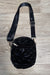 Black Glossy Puffy Mini Crossbody Bag