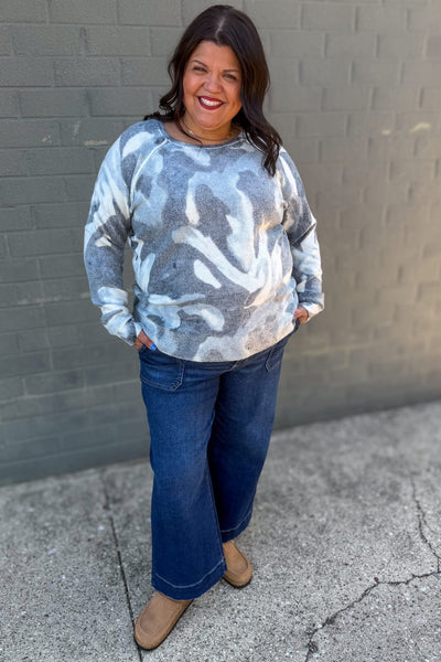 Blue Slush Reversible Sweater