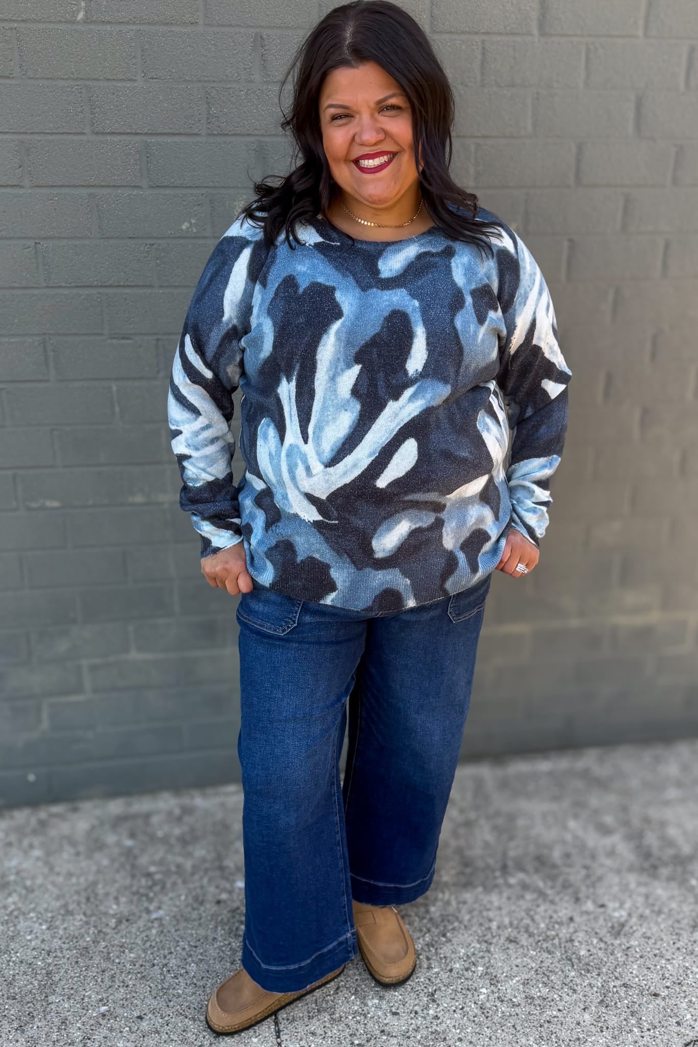 Blue Slush Reversible Sweater