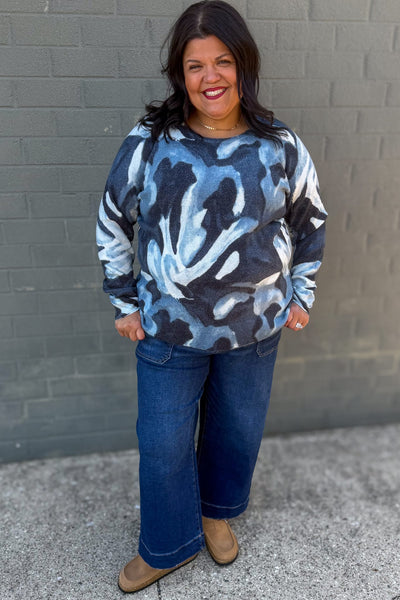 Blue Slush Reversible Sweater