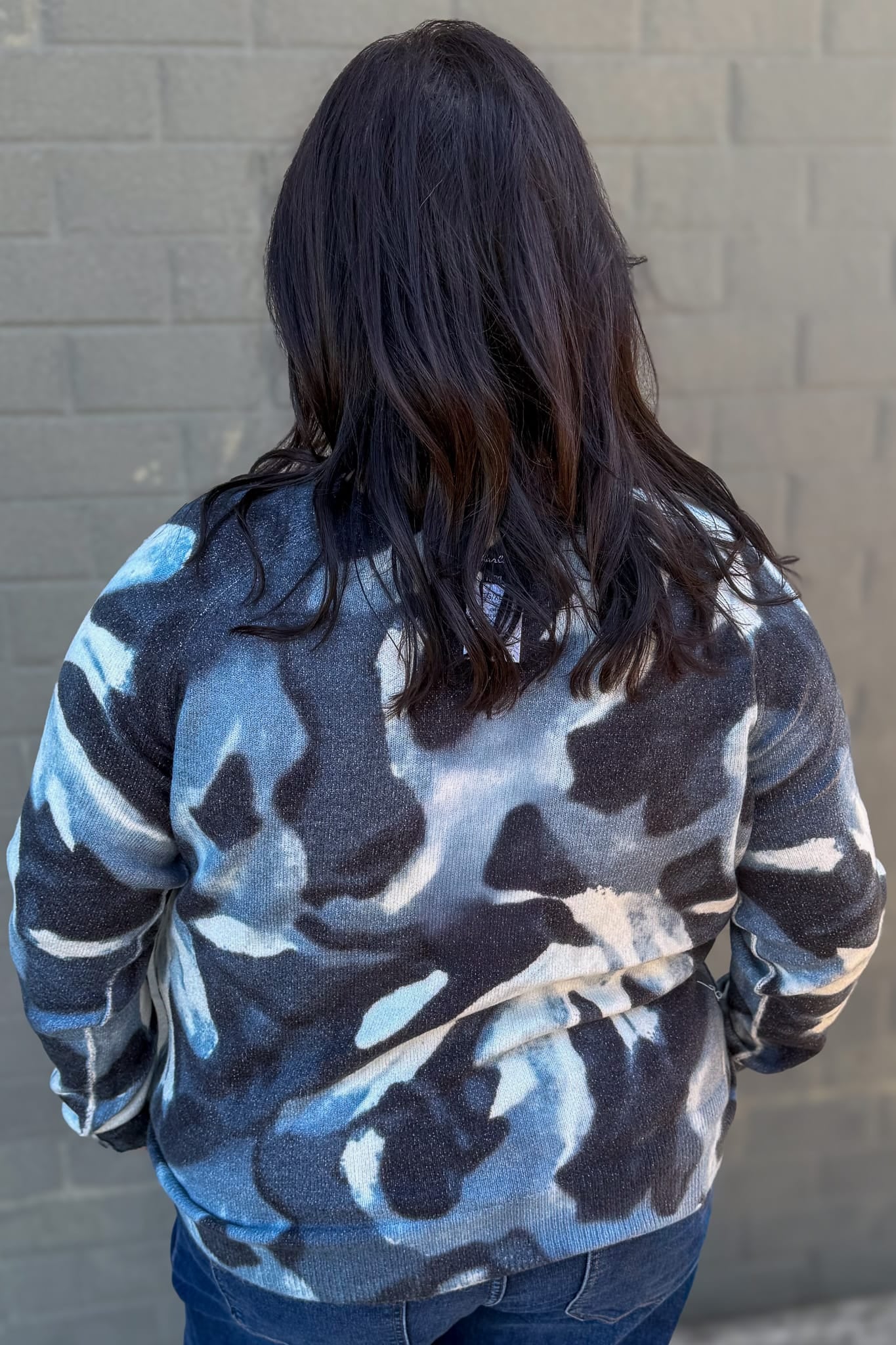 Blue Slush Reversible Sweater Back
