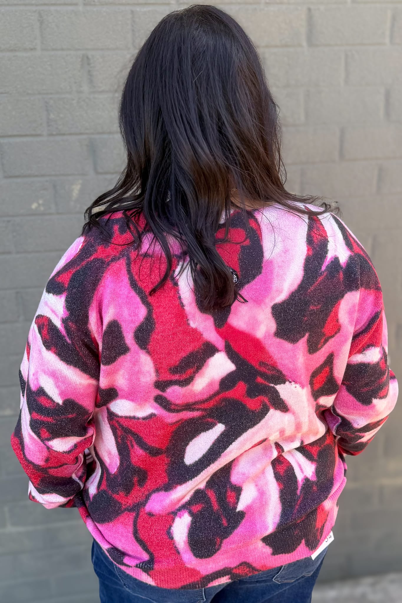 Pink Slush Reversible Sweater Back