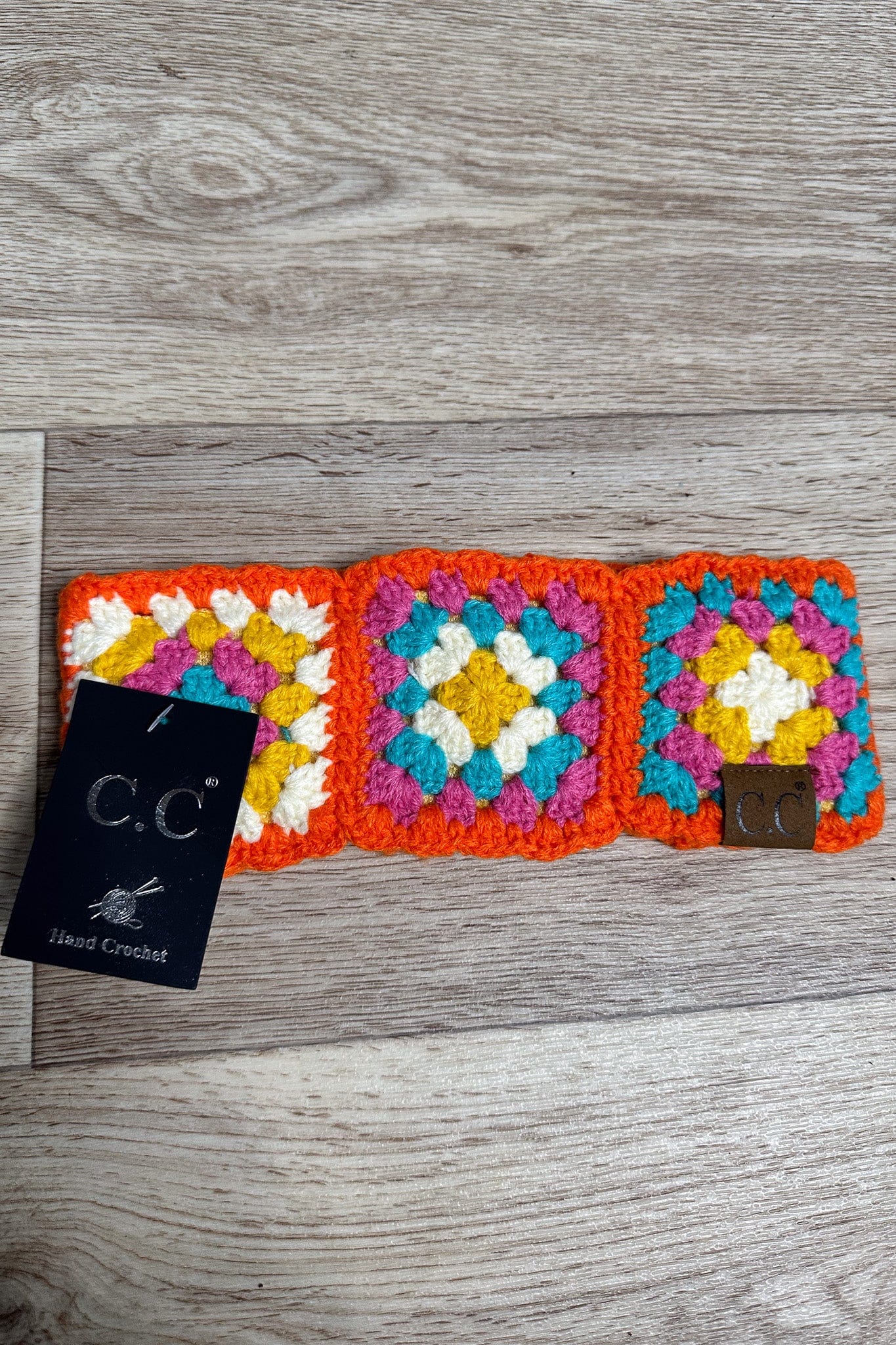 Multi Color Crochet Headwrap - Orange
