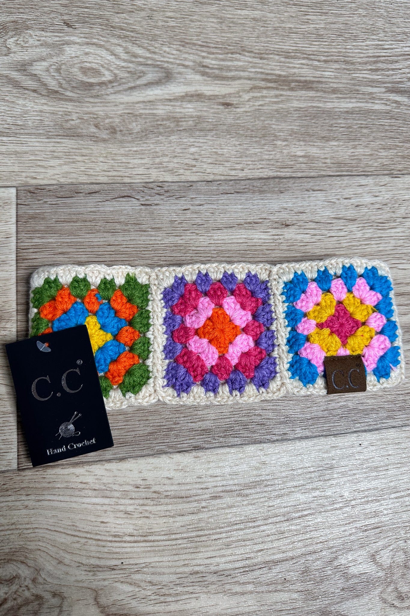Multi Color Crochet Headwrap - Beige