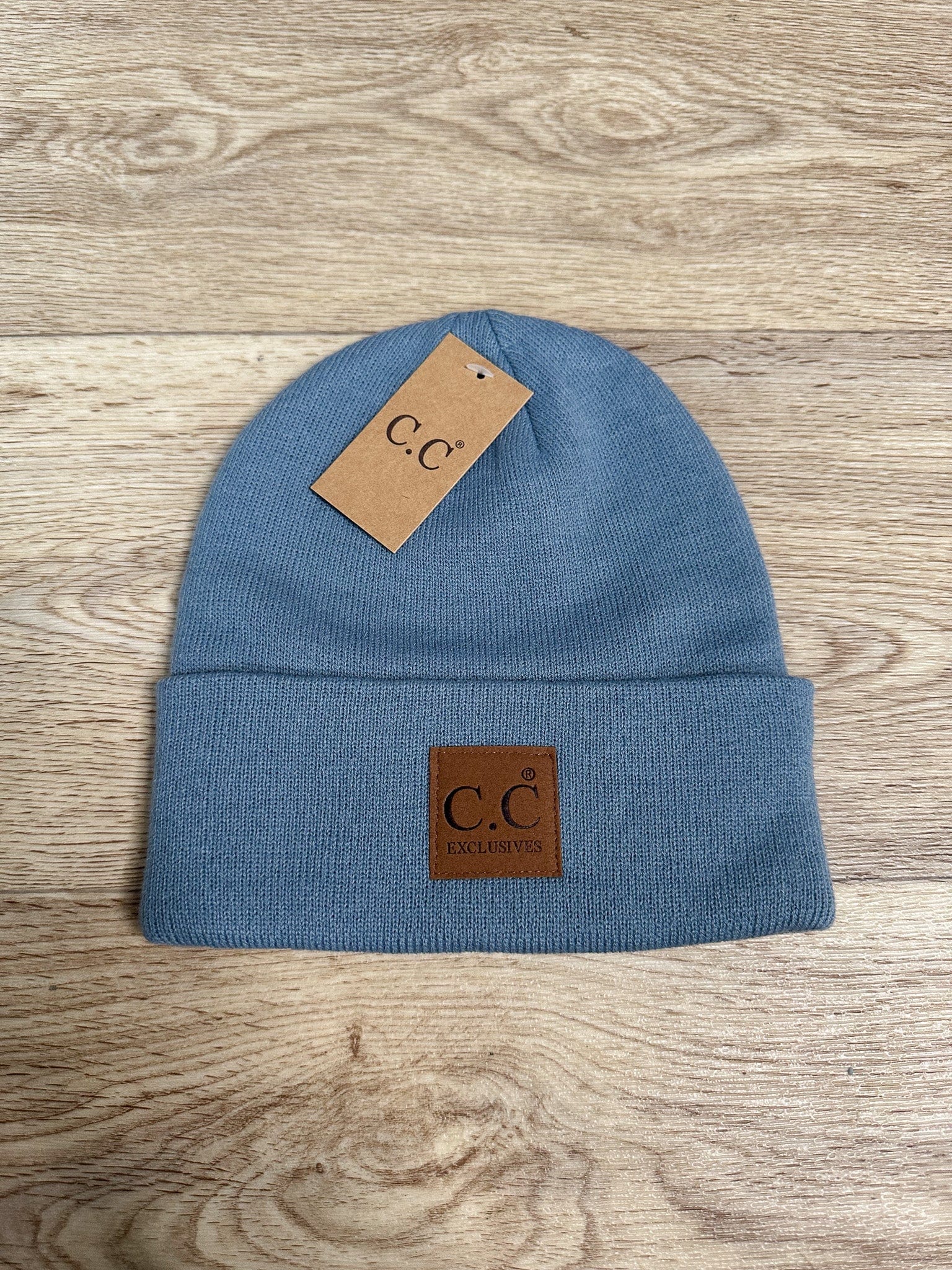 Classic Beanie w/Logo - Denim