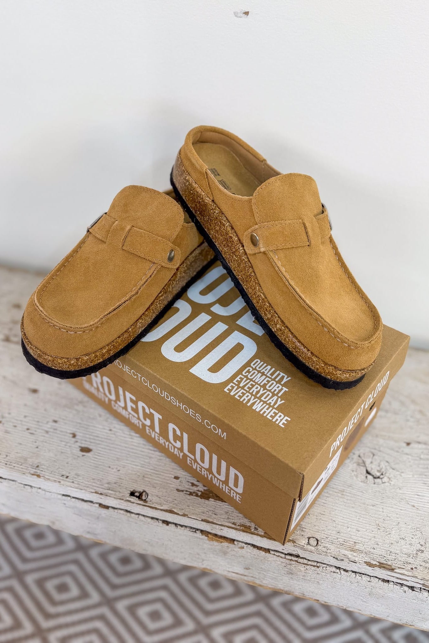 Cassie Taupe Suede Mule
