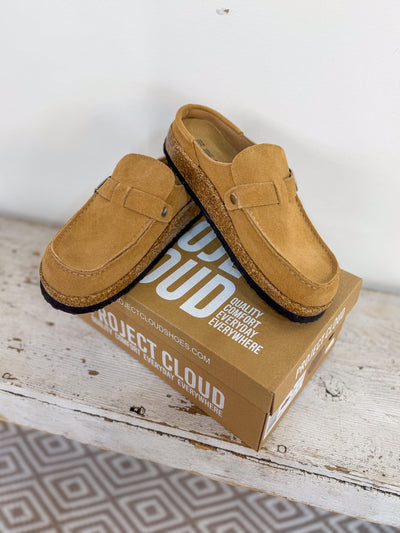 Cassie Taupe Suede Mule