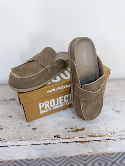 Rozalin Chestnut Suede Buckle Mule