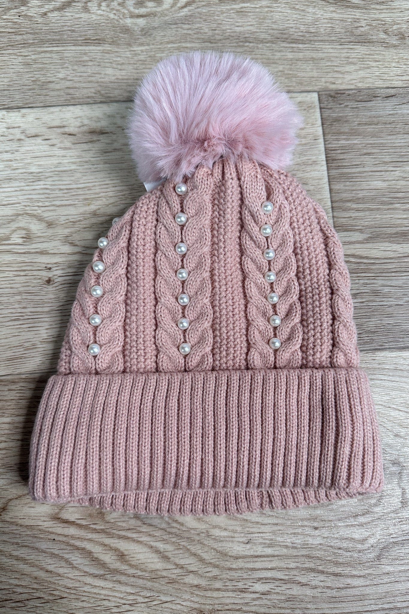 Pearly Blush Fur Lined Hat