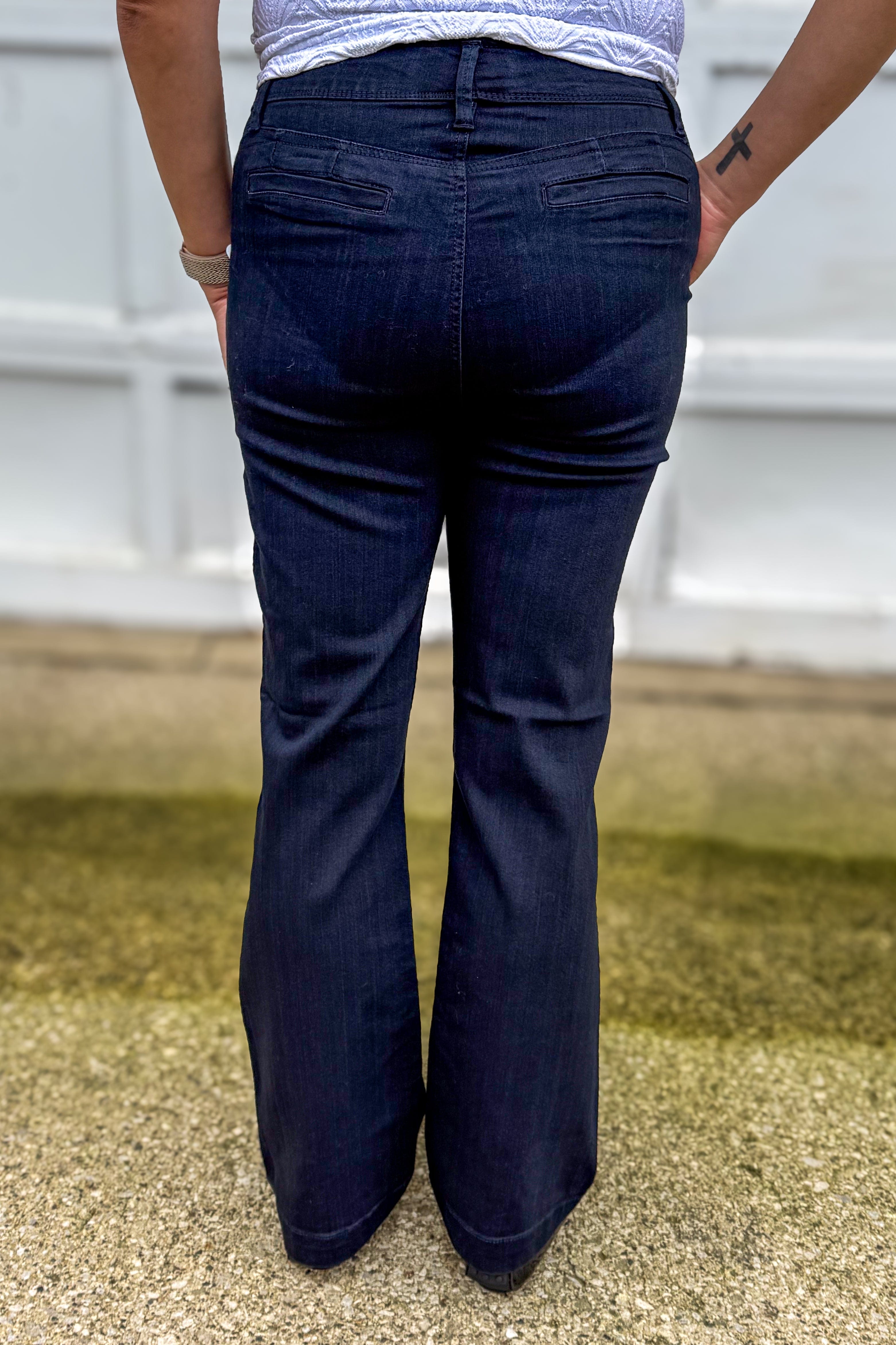 Rinse High Rise Goddess Bootcut Jeans Back