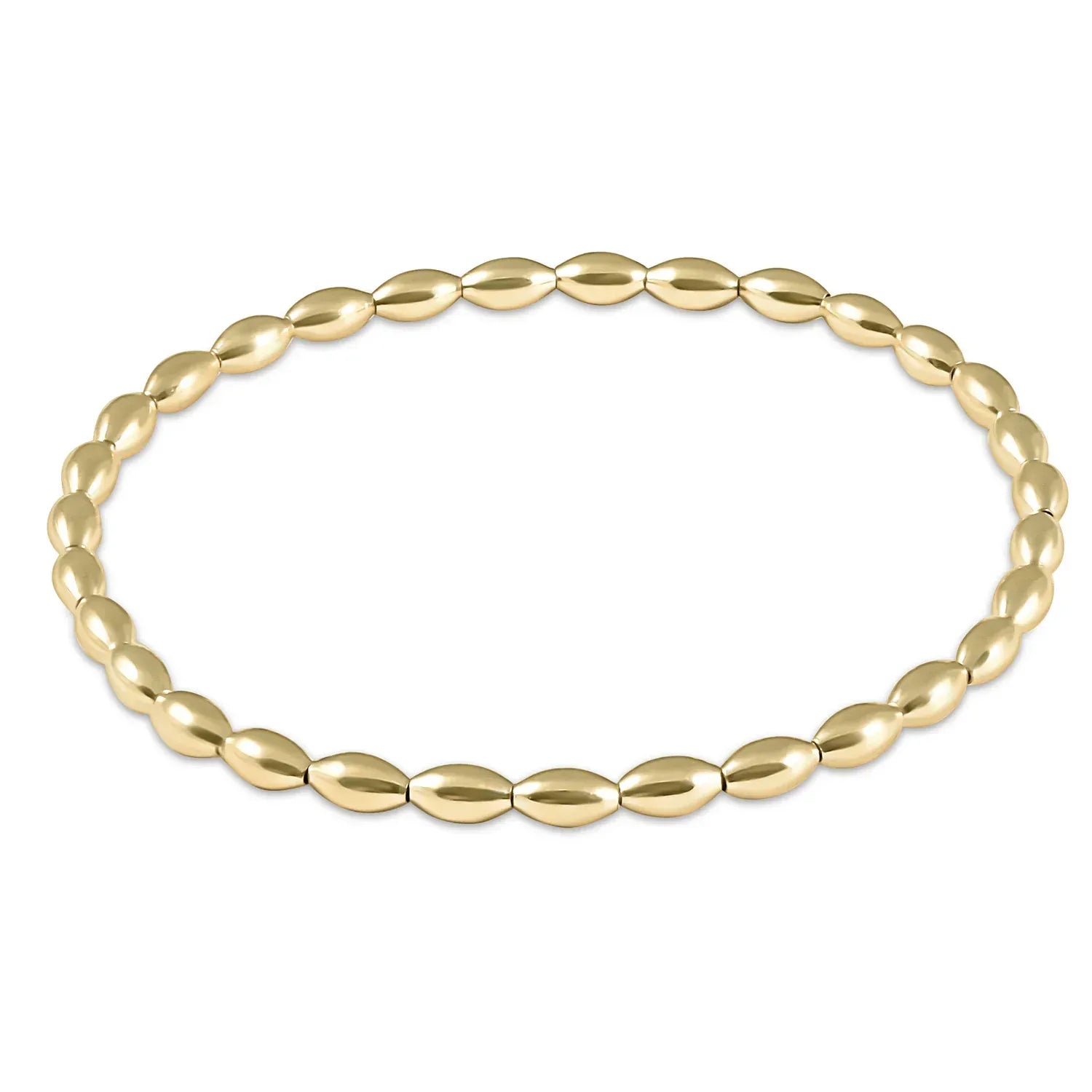 Extends - Harmony Sincerity Pattern 2mm Bead Bracelet - Gold