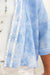 Sky Blue Tie Dye Trim Crop Kimono Details