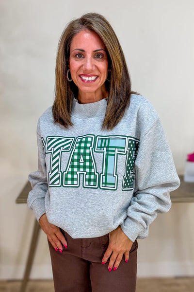 State Mock Neck Sweatshirt