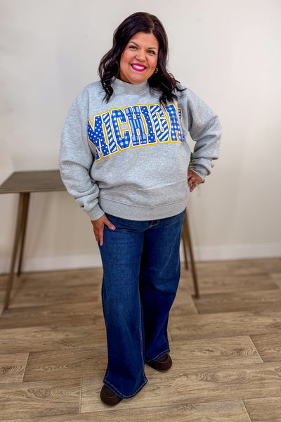 Michigan Mock Neck Sweatshirt Styled