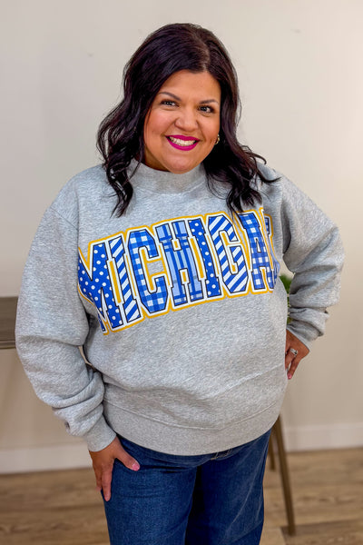 Michigan Mock Neck Sweatshirt